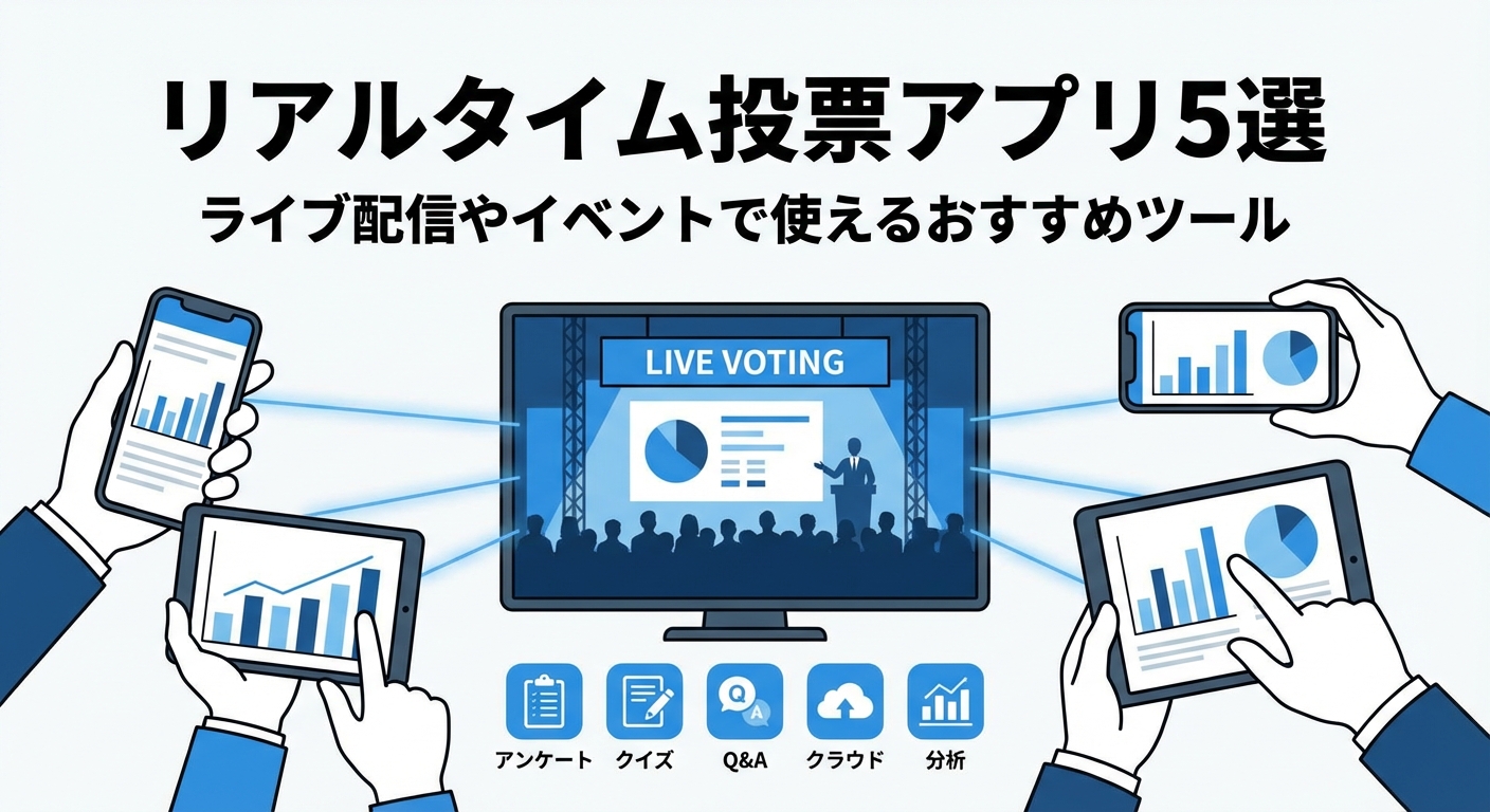 リアルタイム投票アプリ5選【ライブ配信やイベントで】