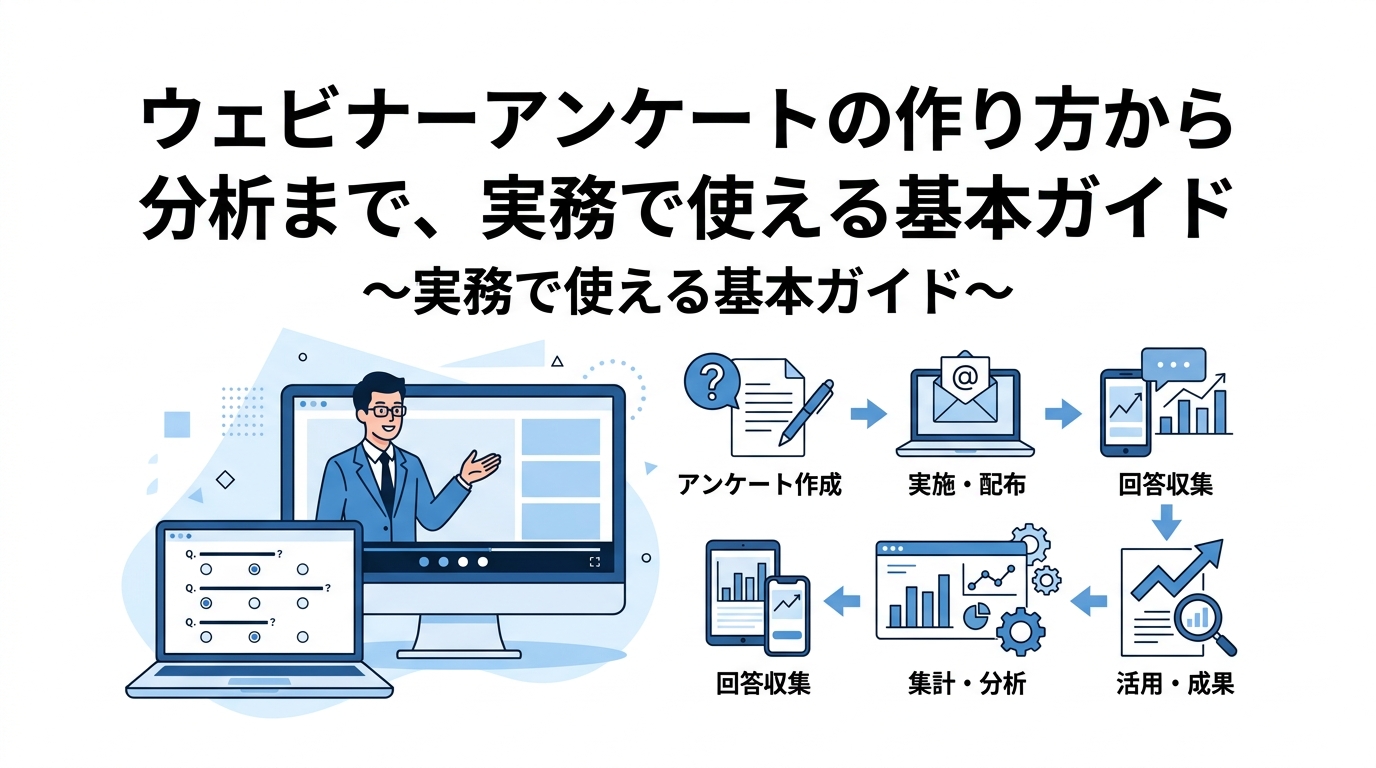 ウェビナーアンケートの作り方から分析まで、実務で使える基本ガイド