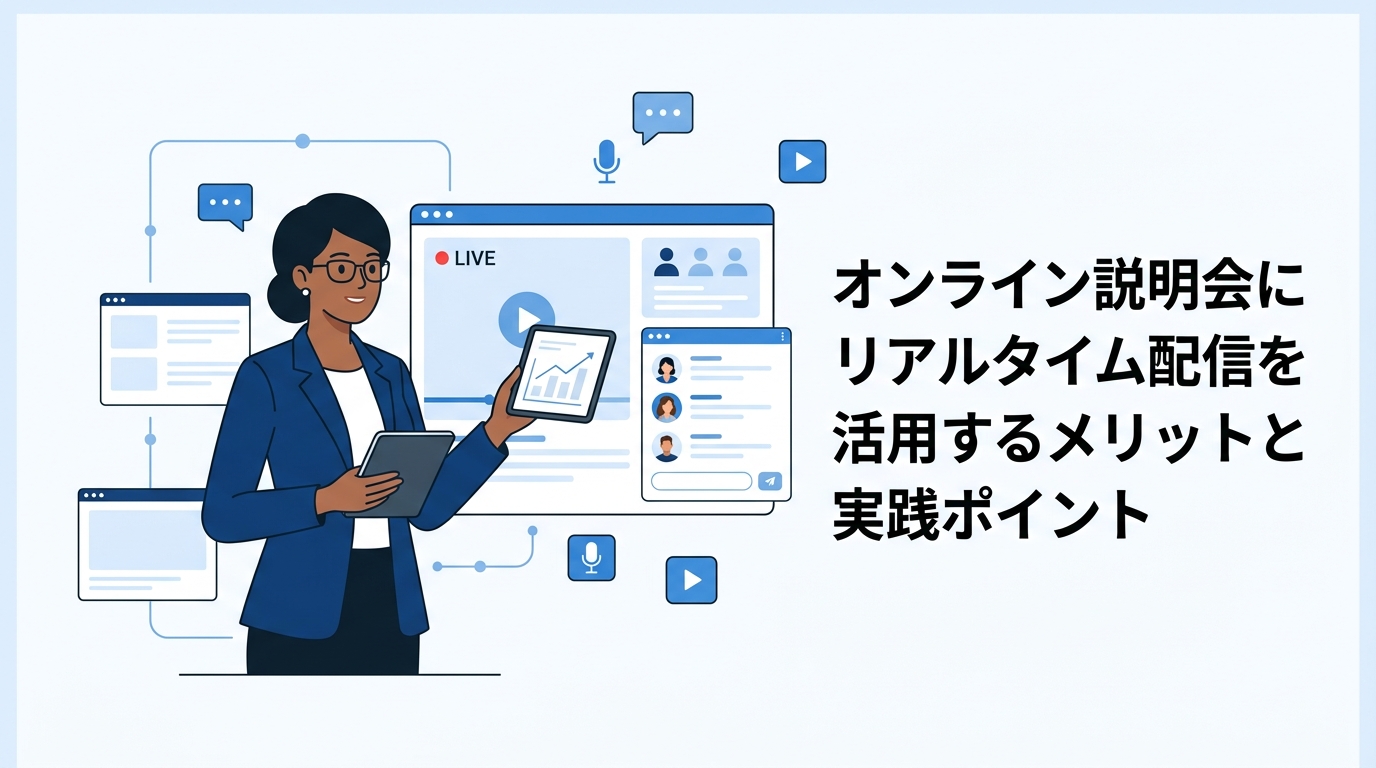 オンライン説明会にリアルタイム配信を活用するメリットと実践ポイント