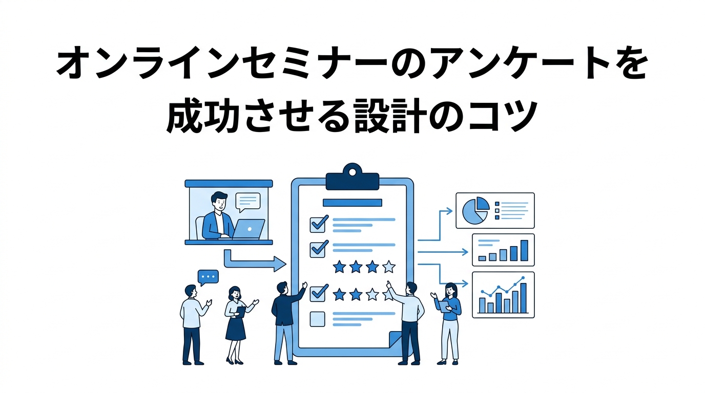 オンラインセミナーのアンケートを成功させる設計のコツ