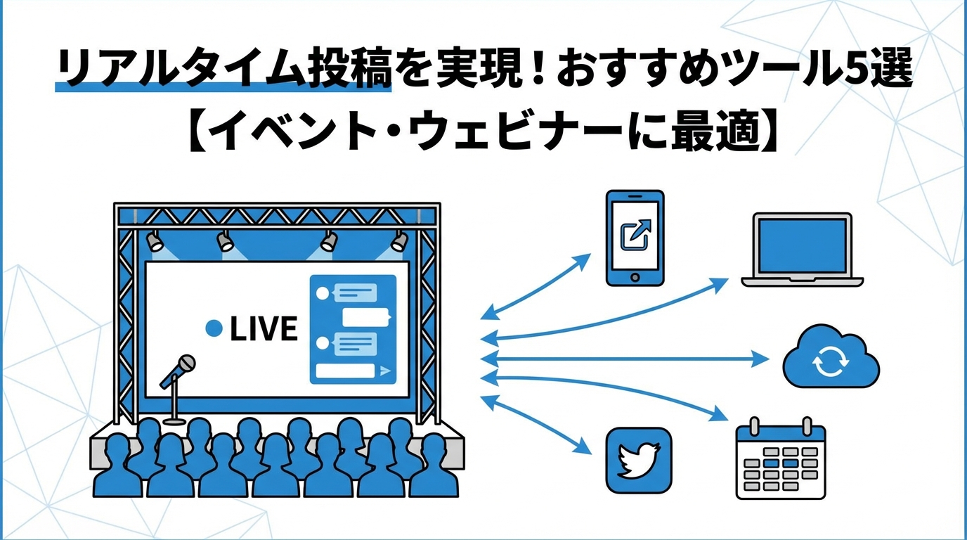 リアルタイム投稿を実現！おすすめツール5選【イベント・ウェビナーに最適】
